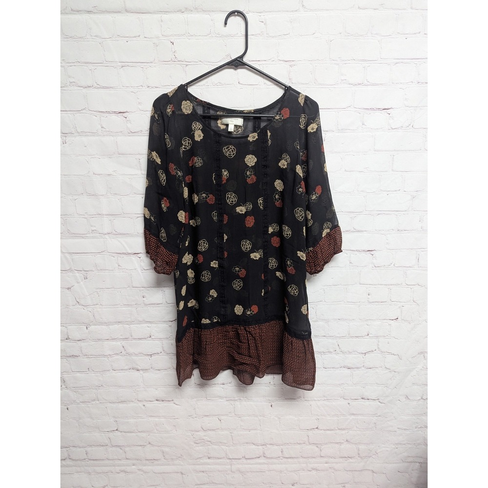 Anthropologie Moulinette Soeurs Floral Silk Dress Small Whimsigoth Fairy EUC 352